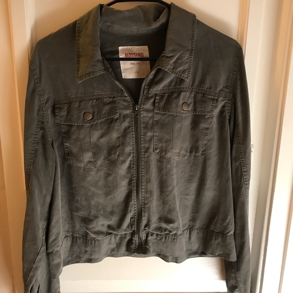 Green zip up Jacket